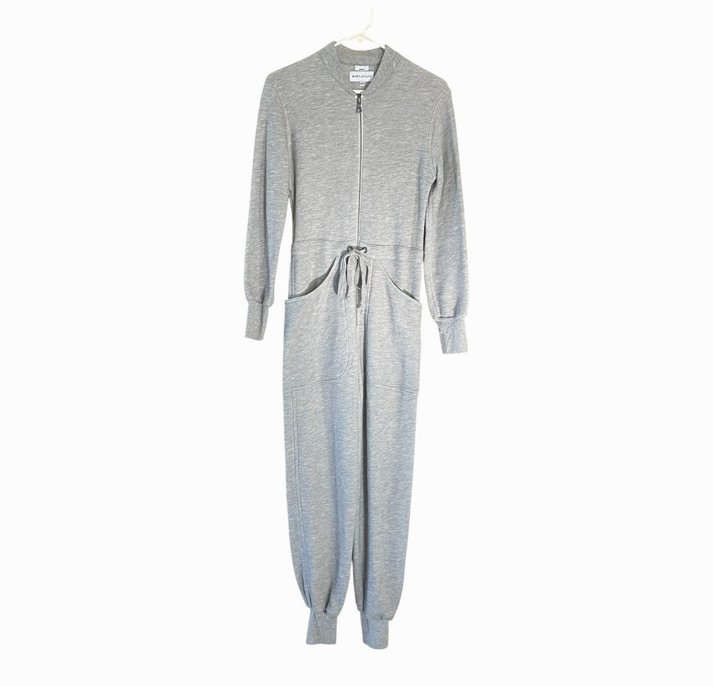 RIVET UTILITY Maven Size XXS Heather Gray French Terry Jumpsuit Pockets Women's